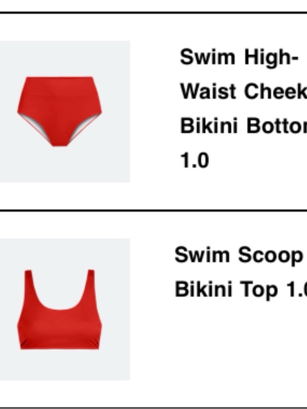 MeUndies Red Scoop Bikini Top with Contrast Trim